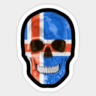 Iceland Flag Skull - Gift for Icelandic With Roots From Iceland Sticker